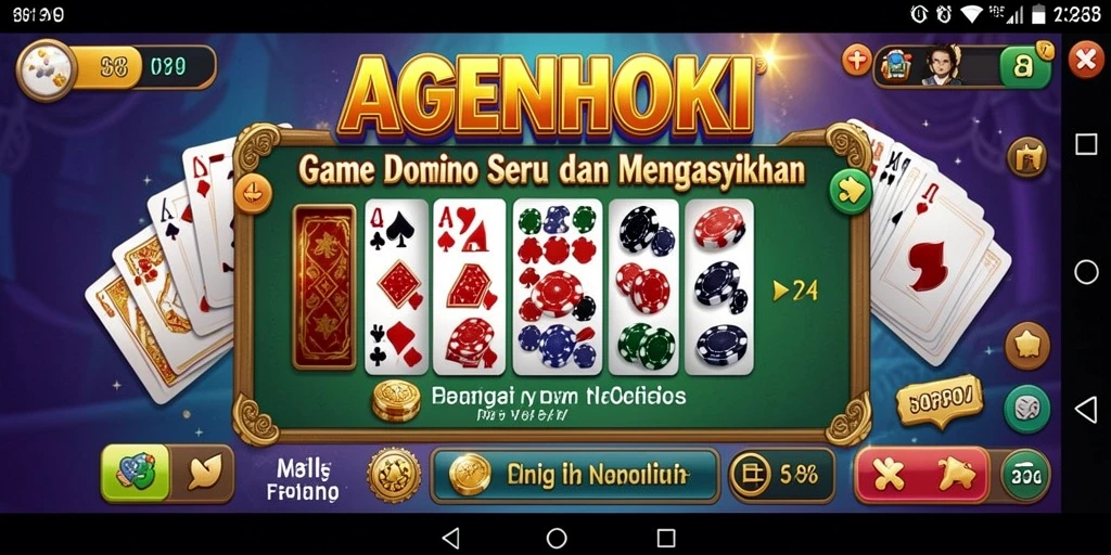 Tampilan menarik dari gameplay AGENHOKI dalam bermain Domino.