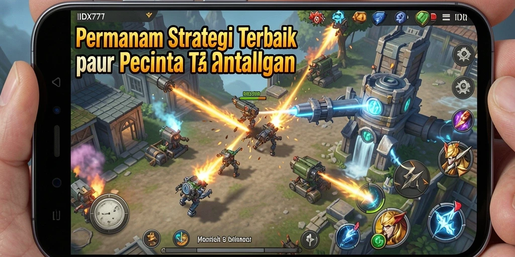 Tangkapan layar gameplay IDX777 menampilkan pertempuran strategi yang seru.