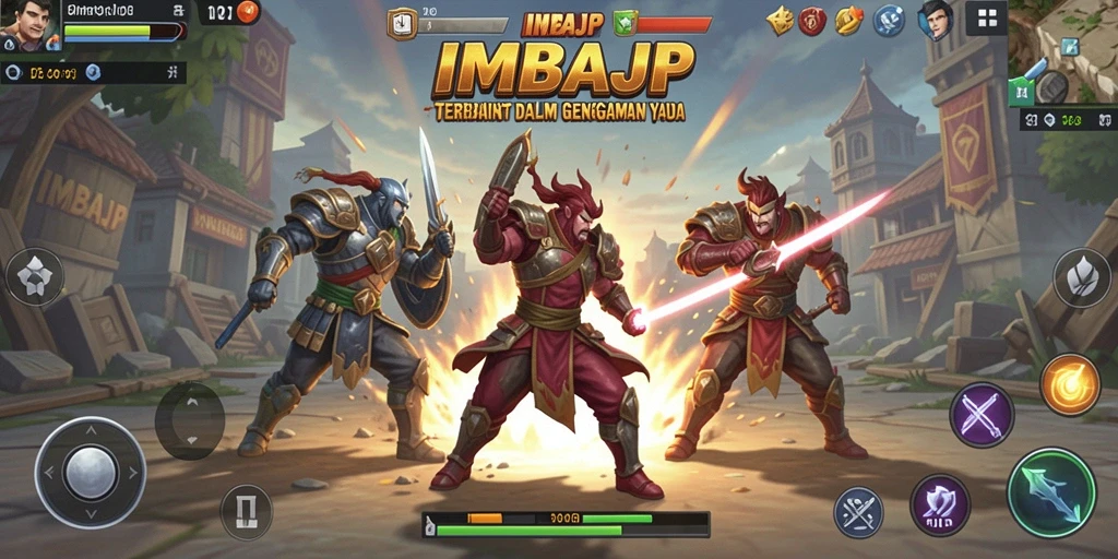 Gameplay seru IMBAJP dengan pertarungan yang intens dan grafis menawan.