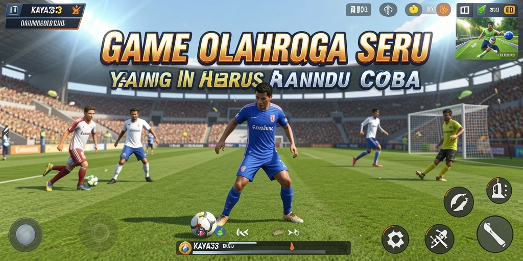 Tampilan gameplay KAYA33 dengan karakter olahraga yang hidup.