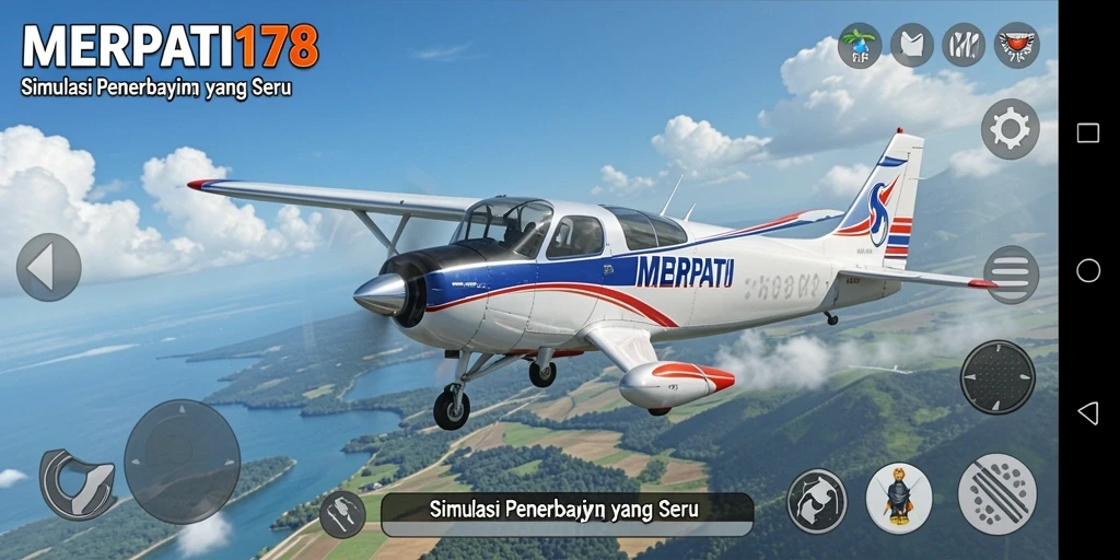 Screenshot gameplay <strong>MERPATI178</strong> menampilkan pengalaman penerbangan yang mendebarkan.