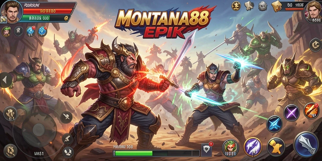 Tampilan pertarungan seru di MONTANA88, penuh aksi dan strategi.