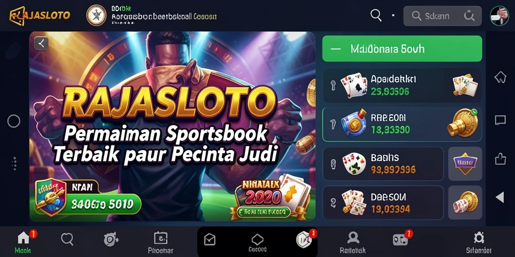 Tampilan gameplay menarik dari <strong>RAJASLOTO</strong> dengan berbagai pilihan taruhan olahraga.
