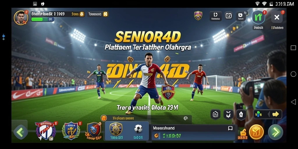 Tampilan antarmuka SENIOR4D yang menarik dan user-friendly.