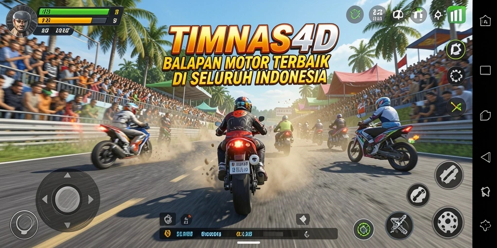Gameplay seru TIMNAS4D dengan balapan motor yang mendebarkan.