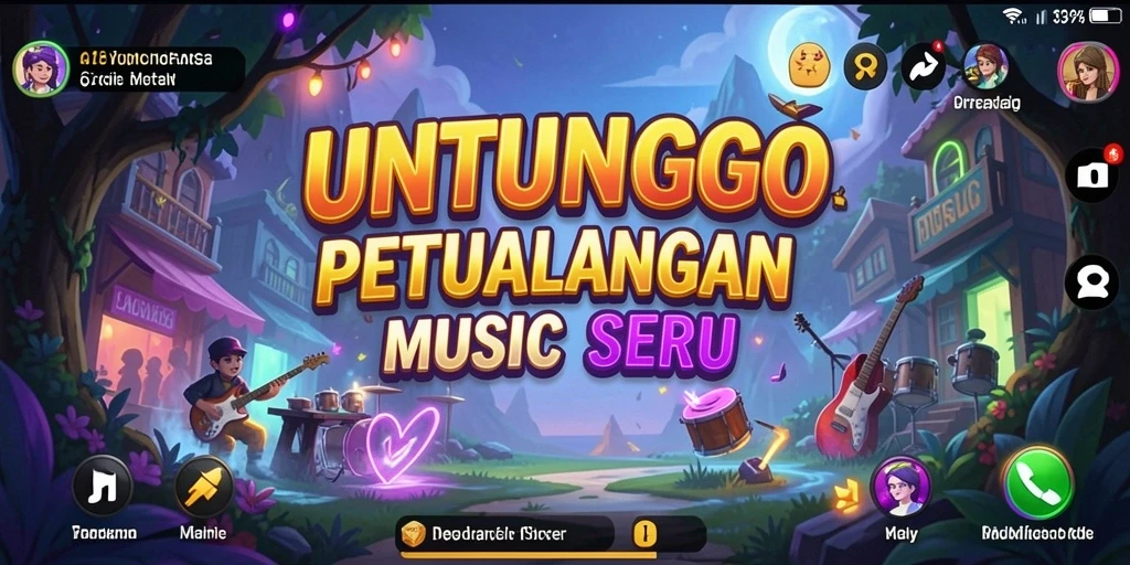 Tampilan menarik gameplay UNTUNGGO yang penuh musik
