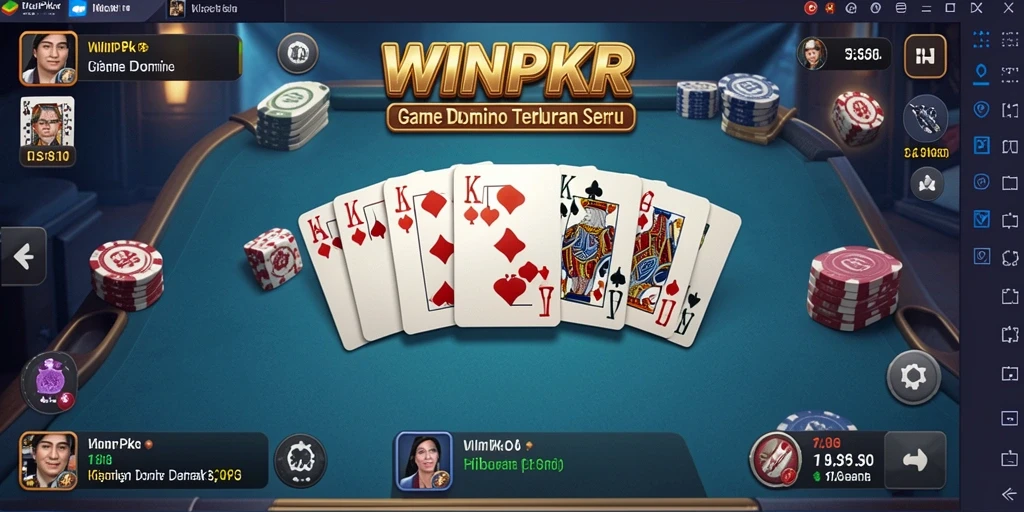 Gameplay seru di WINPKR dengan kartu domino.